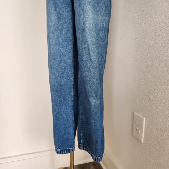 Vintage LA Blues High Waisted Button Fly Wide Leg Jeans 2 - Picture 4 of 12